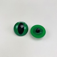 Očko zelené 20mm, našívacie - pár